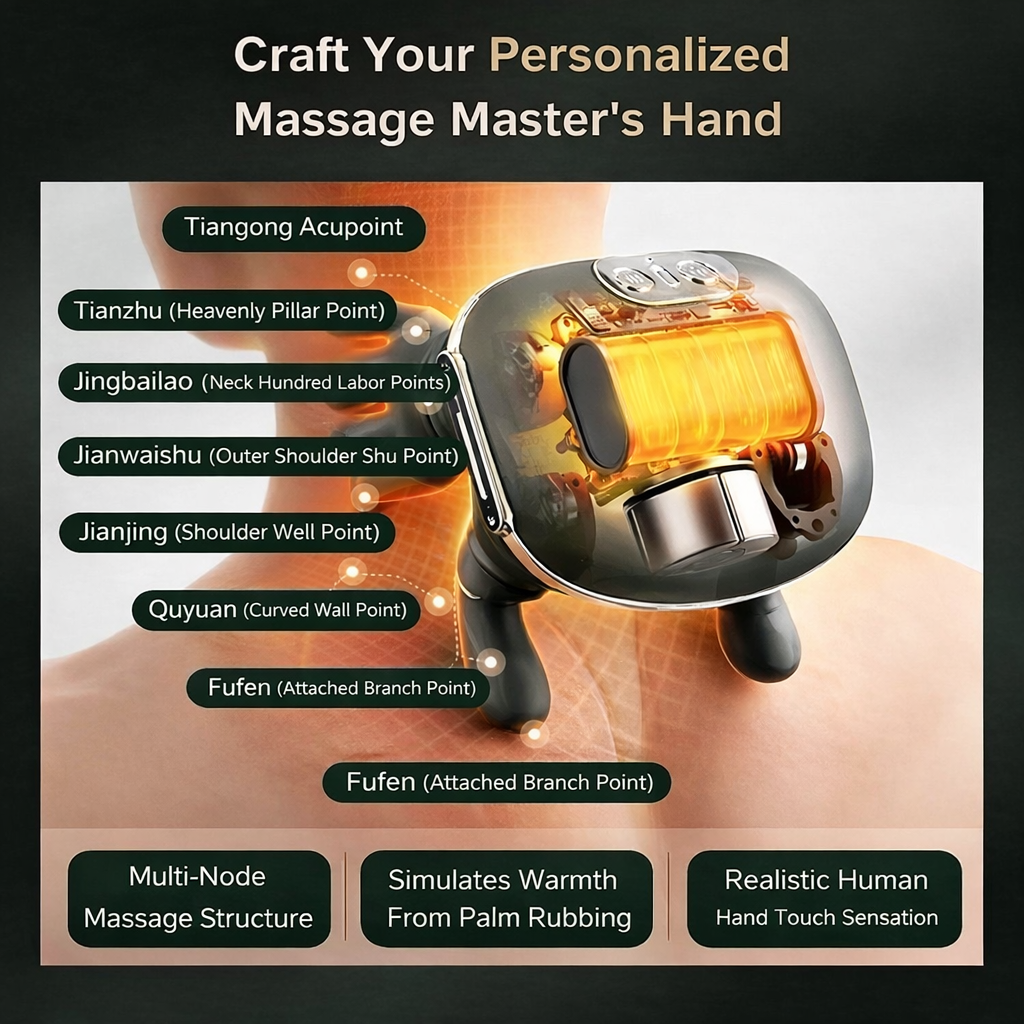 Bionic Neck Shoulder Massager N7 Kneading Massager Shawl 3-Level Modes Neck Cervical Waist Leg Body Muscles Massage Pillow